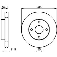 Bremsscheibe BOSCH 0 986 478 787 vorne, belüftet, 1 Stück von Bosch