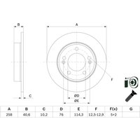 Bremsscheibe BOSCH 0 986 479 E68 hinten, voll, 1 Stück von Bosch