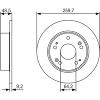 Bremsscheibe BOSCH 0 986 479 T81 von Bosch