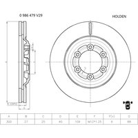 Bremsscheibe BOSCH 0 986 479 V29 von Bosch