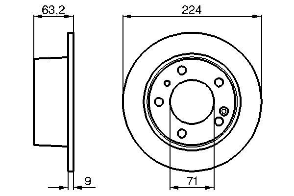 Bremsscheibe Hinterachse Bosch 0 986 478 141 von Bosch