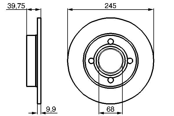 Bremsscheibe Hinterachse Bosch 0 986 478 216 von Bosch