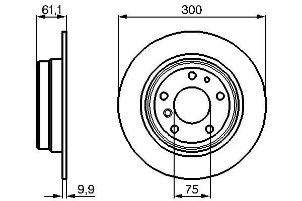 Bremsscheibe Hinterachse Bosch 0 986 478 321 von Bosch