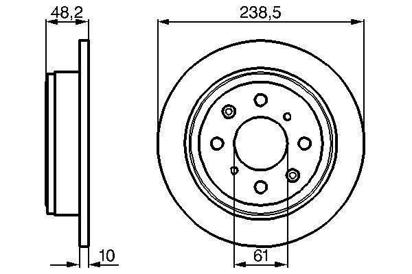 Bremsscheibe Hinterachse Bosch 0 986 478 350 von Bosch