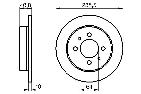 Bremsscheibe Hinterachse Bosch 0 986 479 237 von Bosch