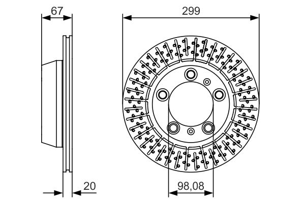 Bremsscheibe Hinterachse Bosch 0 986 479 A09 von Bosch