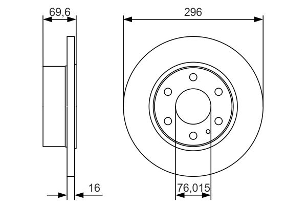 Bremsscheibe Hinterachse Bosch 0 986 479 A51 von Bosch