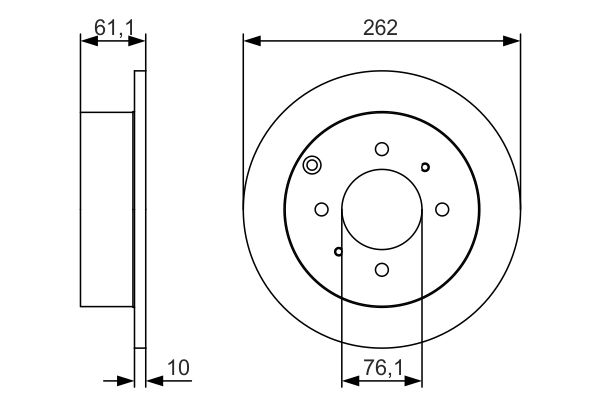 Bremsscheibe Hinterachse Bosch 0 986 479 S68 von Bosch