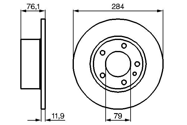 Bremsscheibe Vorderachse Bosch 0 986 478 037 von Bosch