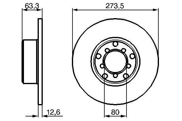 Bremsscheibe Vorderachse Bosch 0 986 478 057 von Bosch