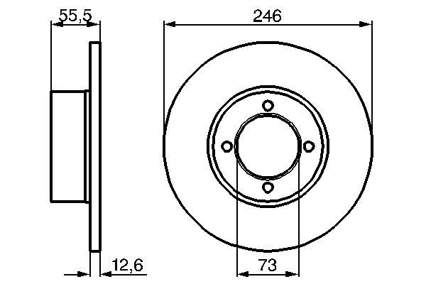 Bremsscheibe Vorderachse Bosch 0 986 478 082 von Bosch