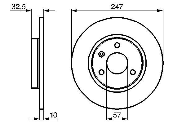 Bremsscheibe Vorderachse Bosch 0 986 478 142 von Bosch