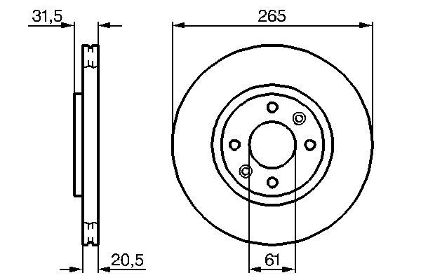 Bremsscheibe Vorderachse Bosch 0 986 478 279 von Bosch