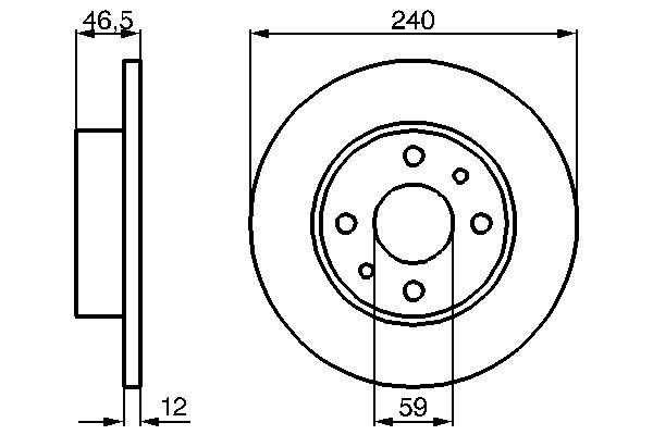 Bremsscheibe Vorderachse Bosch 0 986 478 353 von Bosch