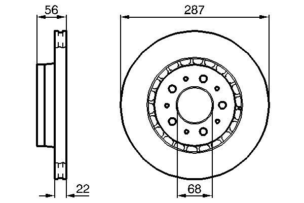 Bremsscheibe Vorderachse Bosch 0 986 478 388 von Bosch