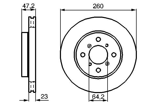 Bremsscheibe Vorderachse Bosch 0 986 478 415 von Bosch