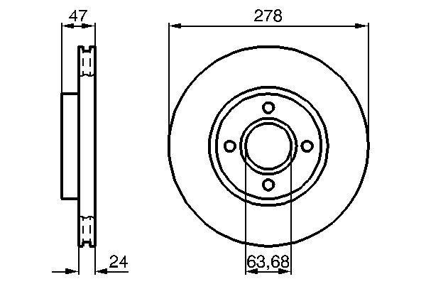 Bremsscheibe Vorderachse Bosch 0 986 478 427 von Bosch