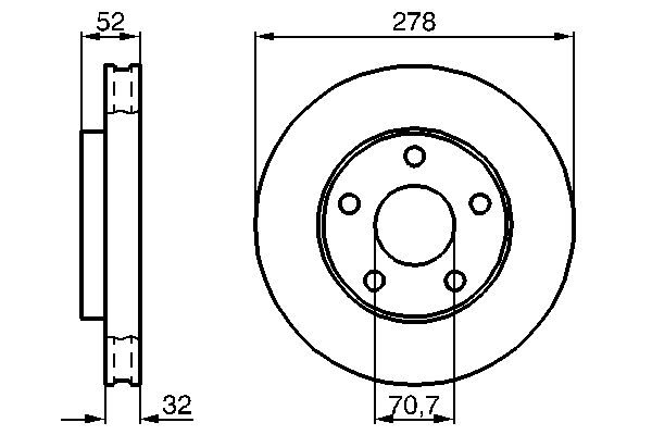 Bremsscheibe Vorderachse Bosch 0 986 478 486 von Bosch