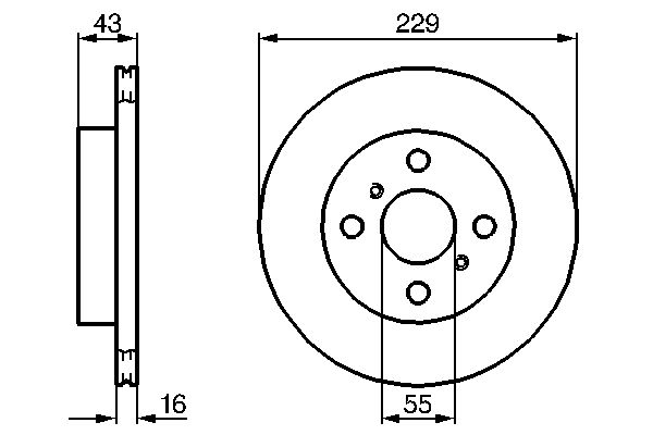 Bremsscheibe Vorderachse Bosch 0 986 478 491 von Bosch