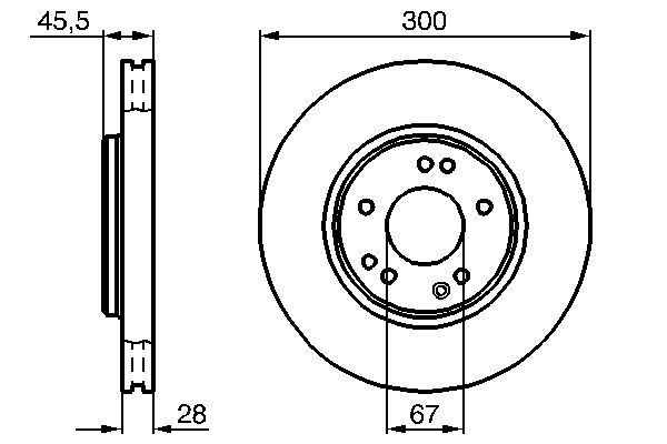 Bremsscheibe Vorderachse Bosch 0 986 478 526 von Bosch