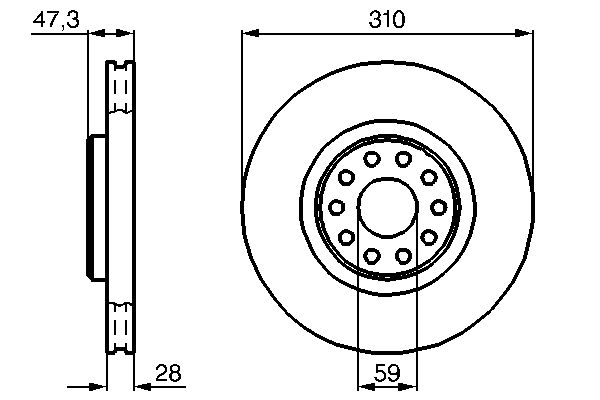 Bremsscheibe Vorderachse Bosch 0 986 478 669 von Bosch