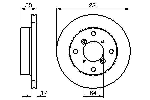 Bremsscheibe Vorderachse Bosch 0 986 478 721 von Bosch