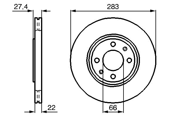 Bremsscheibe Vorderachse Bosch 0 986 478 834 von Bosch