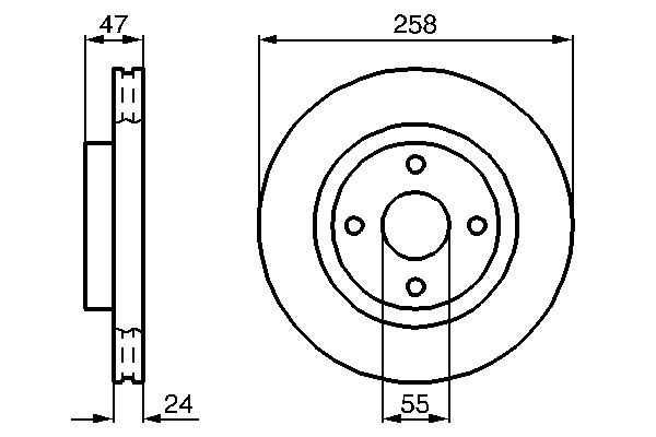 Bremsscheibe Vorderachse Bosch 0 986 478 989 von Bosch