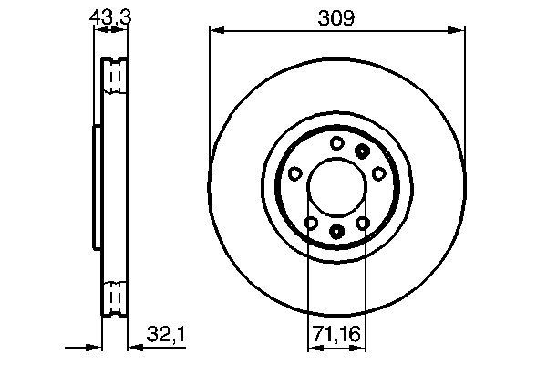 Bremsscheibe Vorderachse Bosch 0 986 479 027 von Bosch