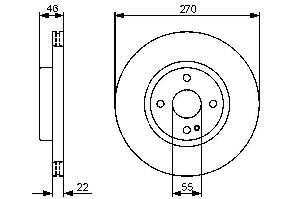 Bremsscheibe Vorderachse Bosch 0 986 479 472 von Bosch