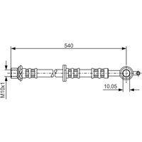 Bremsschlauch BOSCH 1 987 476 833, Rechts von Bosch