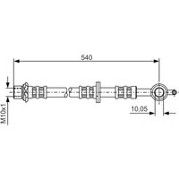 Bremsschlauch BOSCH 1 987 476 834, Links von Bosch