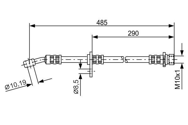 Bremsschlauch Hinterachse links Bosch 1 987 476 989 von Bosch