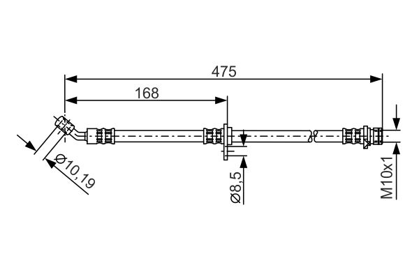 Bremsschlauch Hinterachse links Bosch 1 987 481 327 von Bosch