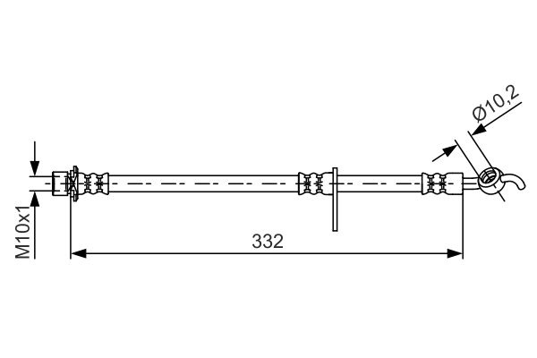 Bremsschlauch Hinterachse links Bosch 1 987 481 654 von Bosch