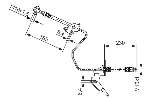 Bremsschlauch Hinterachse rechts Bosch 1 987 476 200 von Bosch