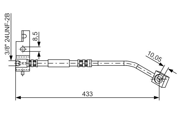 Bremsschlauch Vorderachse links Bosch 1 987 476 149 von Bosch