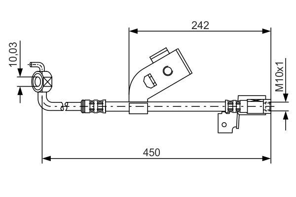 Bremsschlauch Vorderachse links Bosch 1 987 476 184 von Bosch