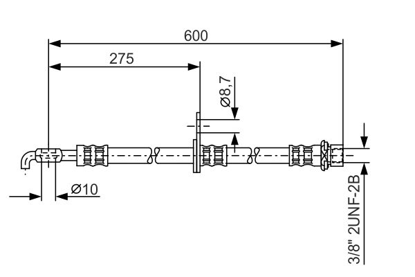 Bremsschlauch Vorderachse links Bosch 1 987 476 246 von Bosch