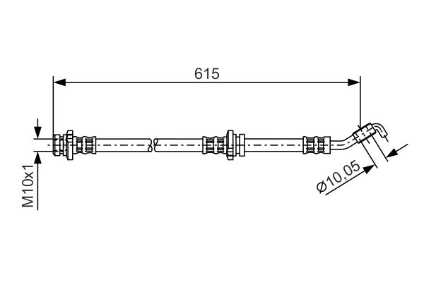 Bremsschlauch Vorderachse links Bosch 1 987 476 363 von Bosch