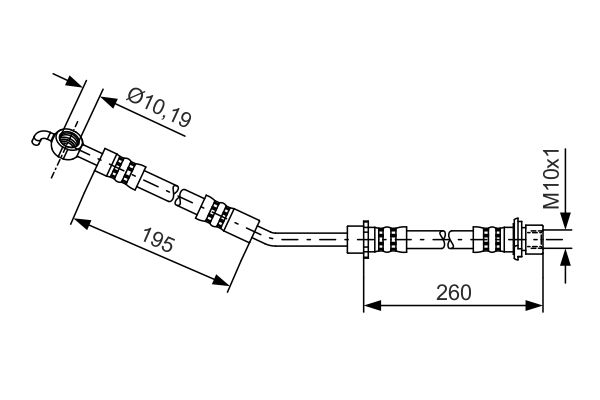 Bremsschlauch Vorderachse links Bosch 1 987 481 407 von Bosch