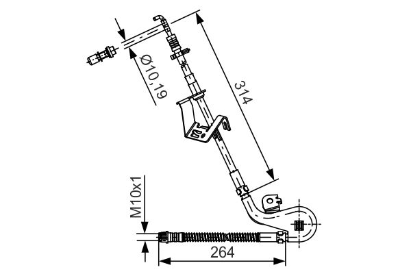 Bremsschlauch Vorderachse links Bosch 1 987 481 427 von Bosch