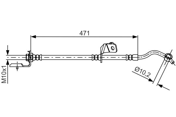 Bremsschlauch Vorderachse links Bosch 1 987 481 715 von Bosch