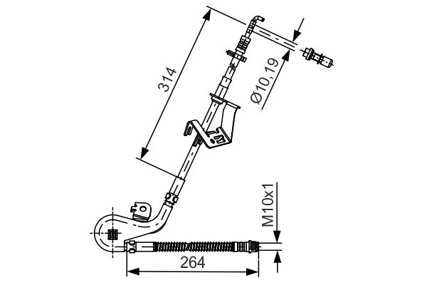 Bremsschlauch Vorderachse rechts Bosch 1 987 481 428 von Bosch