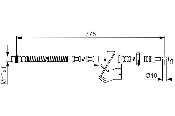 Bremsschlauch Vorderachse rechts Bosch 1 987 481 685 von Bosch