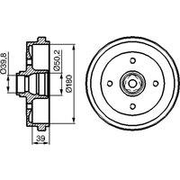 Bremstrommel BOSCH 0 986 477 111 von Bosch