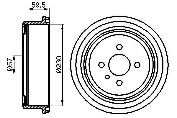 Bremstrommel Hinterachse Bosch 0 986 477 022 von Bosch