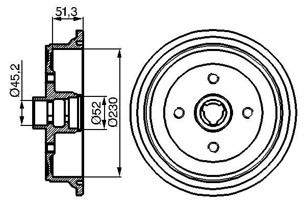 Bremstrommel Hinterachse Bosch 0 986 477 029 von Bosch