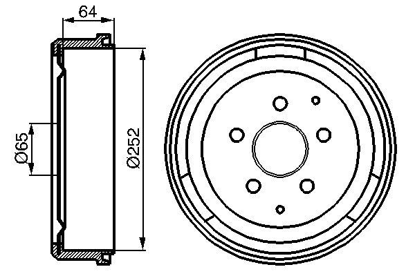 Bremstrommel Hinterachse Bosch 0 986 477 033 von Bosch