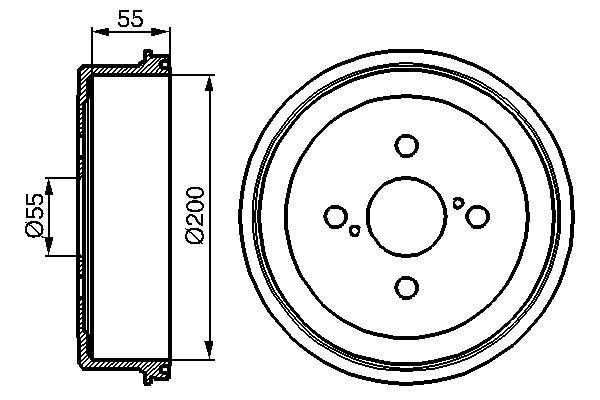 Bremstrommel Hinterachse Bosch 0 986 477 090 von Bosch